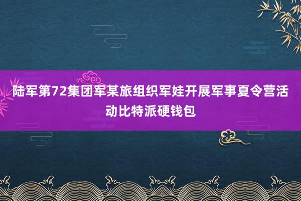 陆军第72集团军某旅组织军娃开展军事夏令营活动比特派硬钱包