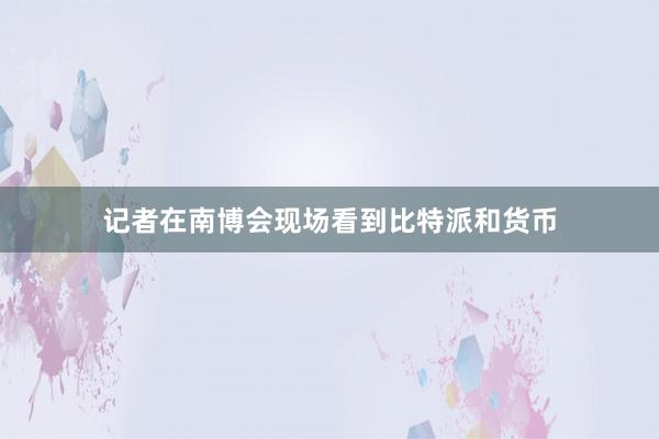 记者在南博会现场看到比特派和货币