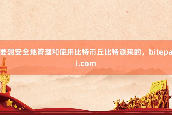 要想安全地管理和使用比特币丘比特派来的，bitepai.com