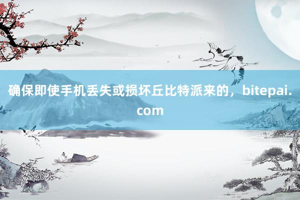 确保即使手机丢失或损坏丘比特派来的，bitepai.com