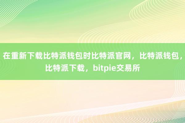 在重新下载比特派钱包时比特派官网，比特派钱包，比特派下载，bitpie交易所