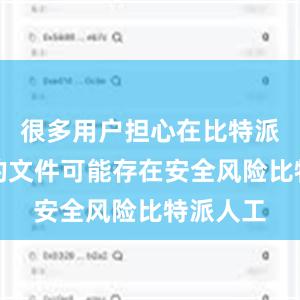 很多用户担心在比特派上下载的文件可能存在安全风险比特派人工