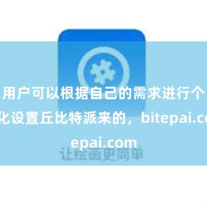 用户可以根据自己的需求进行个性化设置丘比特派来的，bitepai.com