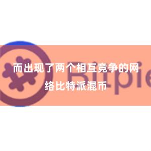 而出现了两个相互竞争的网络比特派混币