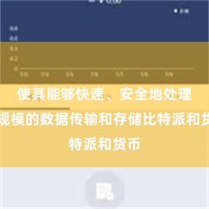 使其能够快速、安全地处理大规模的数据传输和存储比特派和货币